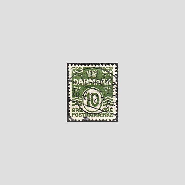 FRIMRKER DANMARK | 1921-22 - AFA 124 - Blgelinie 10 re grn - Lux Stemplet