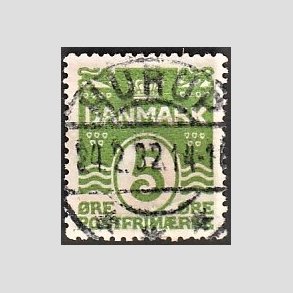 FRIM�RKER DANMARK | 1930 - AFA 183 - B�lgelinie 5 �re lysgr�n - Lux Stemplet 