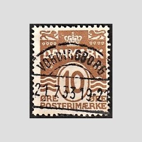 FRIM�RKER DANMARK | 1930 - AFA 185 - B�lgelinie 10 �re brun - Lux Stemplet
