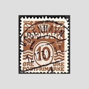 FRIM�RKER DANMARK | 1930 - AFA 185 - B�lgelinie 10 �re brun - Lux Stemplet