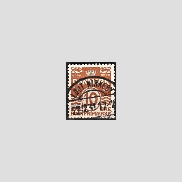 FRIMRKER DANMARK | 1930 - AFA 185a - Blgelinie 10 re rdbrun - Lux Stemplet 