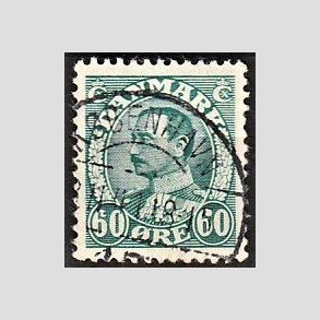FRIMRKER DANMARK | 1934 - AFA 210 - Chr. X 60 re blgrn - Lux Stemplet