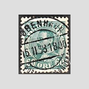 FRIMRKER DANMARK | 1934 - AFA 210 - Chr. X 60 re blgrn - Lux Stemplet
