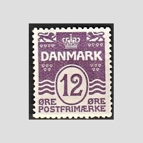 FRIM�RKER DANMARK | 1926-30 - AFA 168 - B�lgelinie 12 �re violet - Ubrugt