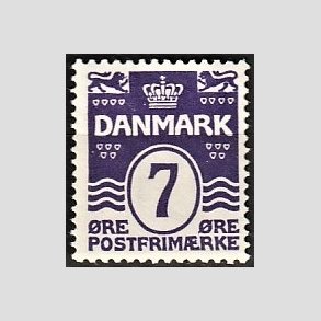 FRIM�RKER DANMARK | 1930 - AFA 184 - B�lgelinie 7 �re violet - Ubrugt
