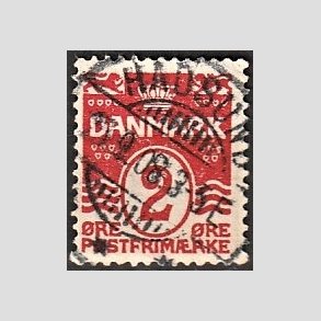 FRIM�RKER DANMARK | 1905-06 - AFA 43 - B�lgelinie 2 �re r�d Krone III - Lux Stemplet
