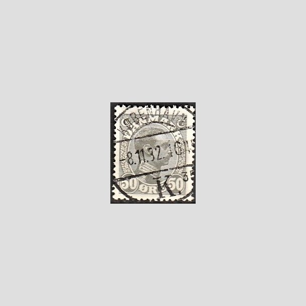 FRIMRKER DANMARK | 1921-22 - AFA 129a - Chr. X 50 re gr - Lux Stemplet