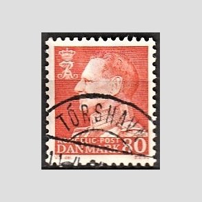 FRIMRKER DANMARK | 1961-62 - AFA 400 - Fr. IX 80 re orangegul - Lux Stemplet 