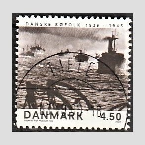 FRIM�RKER DANMARK | 2005 - AFA 1435 - Danske s�folk - 4,50 Kr. Konvoj - Pragt Stemplet Tjele