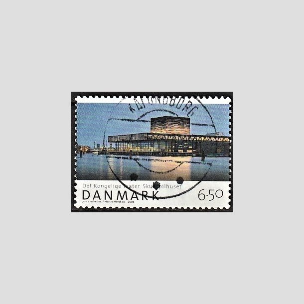 FRIMRKER DANMARK | 2008 - AFA 1527 - Den danske nationalscene - 6,50 Kr. skuespilhuset - Pragt Stemplet