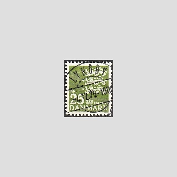 FRIMRKER DANMARK | 1962 - AFA 402 - Rigsvben 25 Kr. grn - Pragt Stemplet