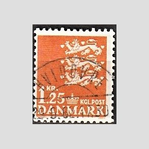 FRIMRKER DANMARK | 1962 - AFA 404 - Rigsvben 1,25 Kr. orange - Lux Stemplet Hvidovre