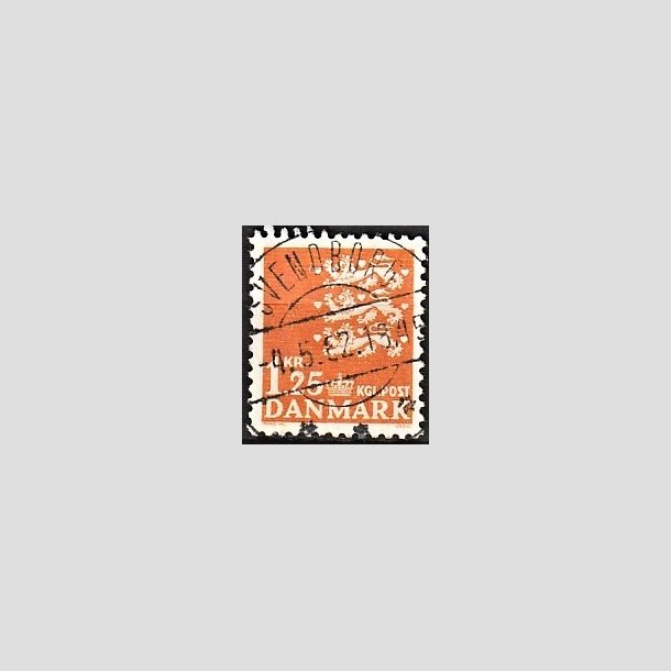 FRIMRKER DANMARK | 1962 - AFA 404 - Rigsvben 1,25 Kr. orange - Lux Stemplet Svendborg
