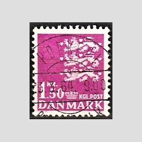 FRIMRKER DANMARK | 1962 - AFA 405 - Rigsvben 1,50 Kr. rdlilla - Pragt Stemplet
