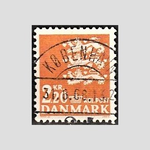 FRIMRKER DANMARK | 1967 - AFA 464F - Rigsvben 2,20 Kr. orange - Lux Stemplet