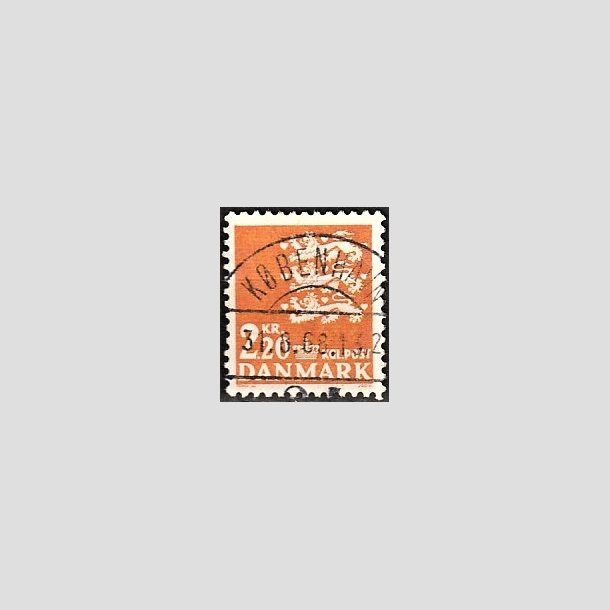 FRIMRKER DANMARK | 1967 - AFA 464F - Rigsvben 2,20 Kr. orange - Lux Stemplet