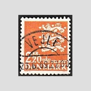 FRIMRKER DANMARK | 1967 - AFA 464F - Rigsvben 2,20 Kr. orange - Lux Stemplet