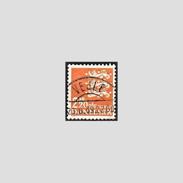 FRIMRKER DANMARK | 1967 - AFA 464F - Rigsvben 2,20 Kr. orange - Lux Stemplet