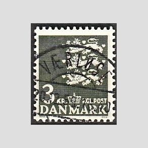 FRIMRKER DANMARK | 1969 - AFA 486 - Rigsvben 3,00 Kr. grnsort - Lux Stemplet Vrlse