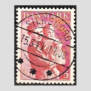FRIMRKER DANMARK | 1943 - AFA 268 - Brneforsorg 20 + 5 re rd - Lux Stemplet 