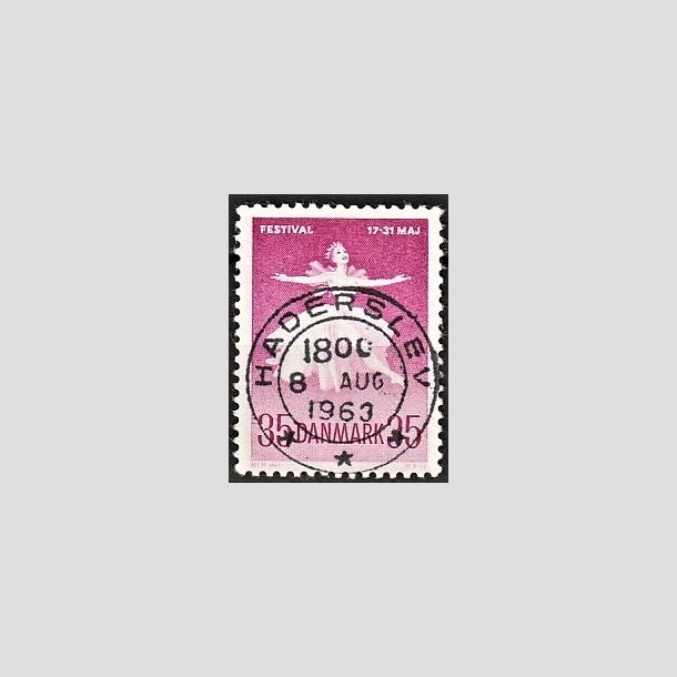 FRIMRKER DANMARK | 1959 - AFA 377 - Ballet og Musikfestival - 35 re rdlilla - Pragt Stemplet