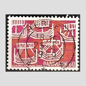 FRIM�RKER DANMARK | 1969 - AFA 478 - Foreningernes. Norden 50 �r - 60 �re r�d - Pragt Stemplet