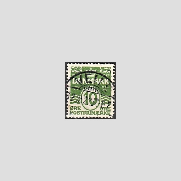 FRIMRKER DANMARK | 1921-22 - AFA 124 - Blgelinie 10 re grn - Lux Stemplet
