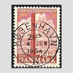 FRIMRKER DANMARK | 1953 - AFA 345 - Skamlingsbanken - 30 + 5 re rd - Pragt Stemplet