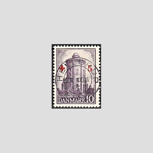 FRIMRKER DANMARK | 1944 - AFA 283 - Rde Kors provisorium - + 5/ 10 re violet - Pragt Stemplet Hellerup