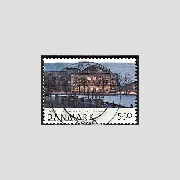 FRIMRKER DANMARK | 2008 - AFA 1526 - Den danske nationalscene - 5,50 Kr. gamle scene - Pragt Stemplet