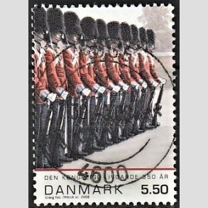 FRIM�RKER DANMARK | 2008 - AFA 1533 - Livgarden 350 �r. - 5,50 Kr. flerfarvet - Lux Stemplet