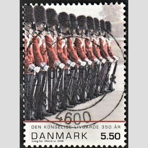 FRIM�RKER DANMARK | 2008 - AFA 1533 - Livgarden 350 �r. - 5,50 Kr. flerfarvet - Lux Stemplet