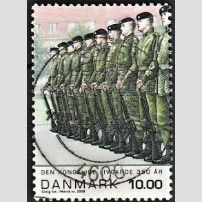 FRIM�RKER DANMARK | 2008 - AFA 1534 - Livgarden 350 �r. - 10,00 Kr. flerfarvet - Lux Stemplet