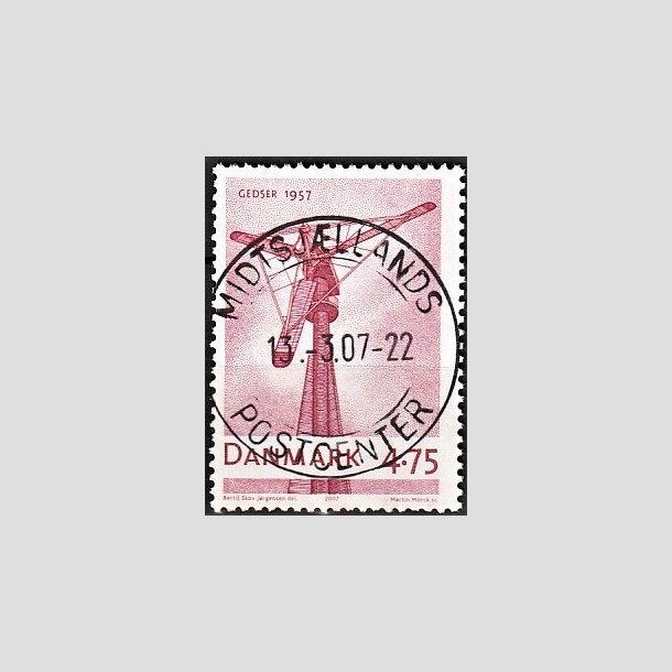 FRIMRKER DANMARK | 2007 - AFA 1493 - Danske vindmller - 4,75 Kr. rd - Pragt Stemplet