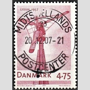 FRIM�RKER DANMARK | 2007 - AFA 1493 - Danske vindm�ller - 4,75 Kr. r�d - Pragt Stemplet