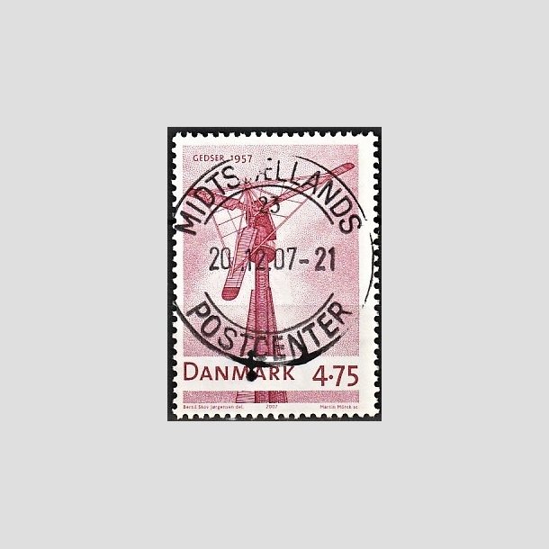 FRIMRKER DANMARK | 2007 - AFA 1493 - Danske vindmller - 4,75 Kr. rd - Pragt Stemplet