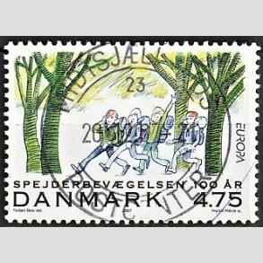 FRIM�RKER DANMARK | 2007 - AFA 1510 - Spejderbev�gelsen - 4,75 Kr. Marchtur - Pragt Stemplet