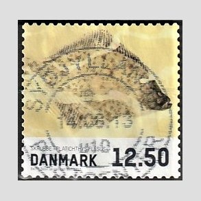 FRIM�RKER DANMARK | 2013 - AFA 1728 - Fisk - 12,50 Kr. skrubbe - Pragt Stemplet