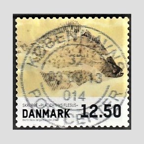 FRIM�RKER DANMARK | 2013 - AFA 1728 - Fisk - 12,50 Kr. skrubbe - Pragt Stemplet