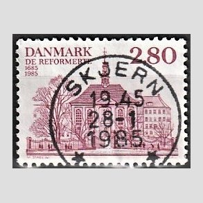 FRIM�RKER DANMARK | 1985 - AFA 825 - Reformerte meninghed 300 �r - 2,80 Kr. rosa - Pragt Stemplet Skjern