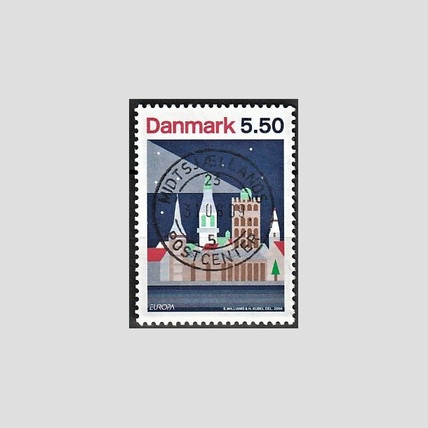 FRIMRKER DANMARK | 2009 - AFA 1576 - Astronomi - 5,50 Kr. flerfarvet - Lux Stemplet