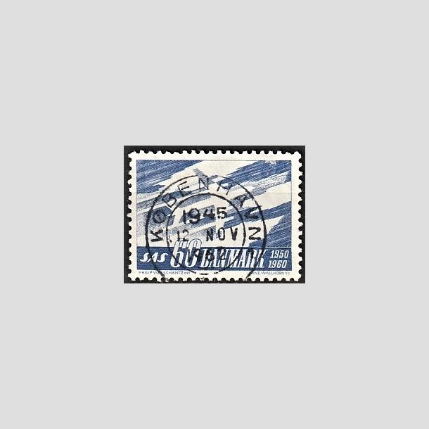 FRIMRKER DANMARK | 1961 - AFA 391 - SAS 10 rs jubilum - 60 re bl - Lux Stemplet