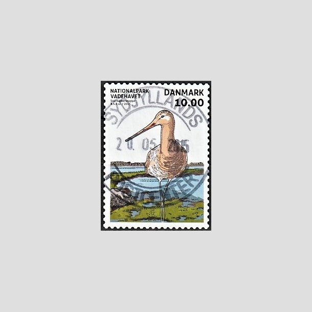 FRIMRKER DANMARK | 2015 - AFA 1807 - Nationalpark Vadehavet - 10,00 Kr. kobbersneppe - Pragt Stemplet