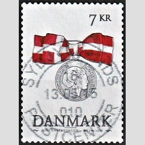 FRIM�RKER DANMARK | 2015 - AFA 1814 - Danske ordener - 7,00 Kr. flerfarvet - Pragt Stemplet