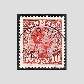 FRIMRKER DANMARK | 1913 - AFA 69 - Chr. X 10 re rd - Lux Stemplet