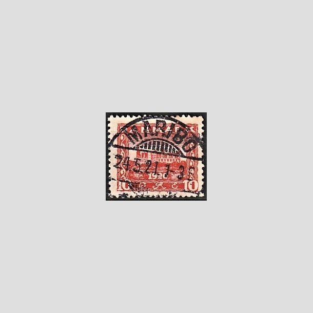 FRIMRKER DANMARK | 1920-21 - AFA 112 - Genforening 10 re rd - Lux Stemplet 