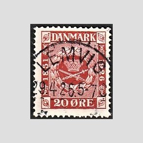 FRIM�RKER DANMARK | 1926 - AFA 155 - Frim�rkets 75 �rs jubil�um 20 �re r�d - Lux Stemplet