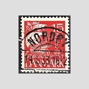 FRIM�RKER DANMARK | 1927 - AFA 169 - Karavel 15 �re r�d - Lux Stemplet 