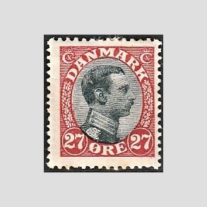 FRIMRKER DANMARK | 1918-20 - AFA 102 - Chr. X 27 re rd/sort - Ubrugt
