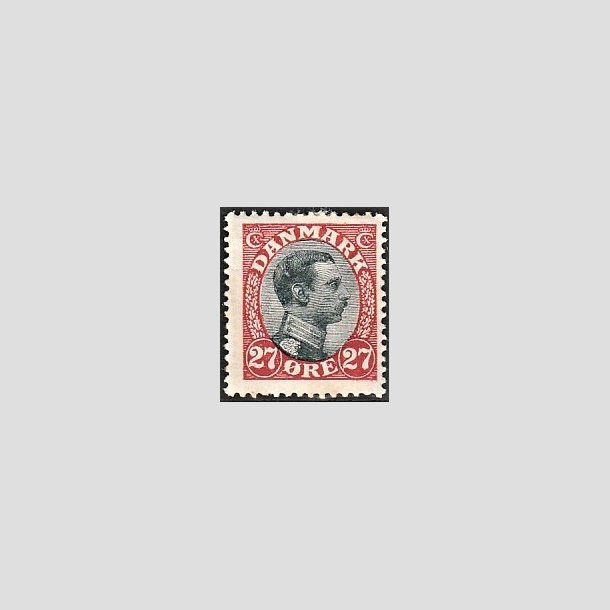 FRIMRKER DANMARK | 1918-20 - AFA 102 - Chr. X 27 re rd/sort - Ubrugt